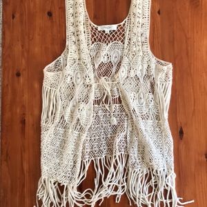 Crocheted bohemian cardigan